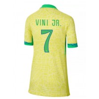 Brasil Vinicius Junior #7 Hjemmedrakt Dame Copa America 2024 Kortermet